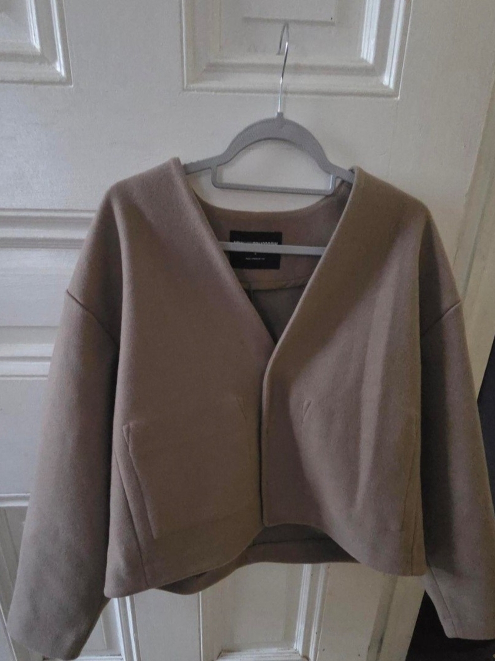 Cropped Coatigan in Taupe